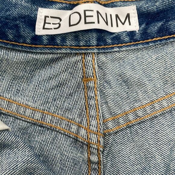 EB Denim Cross Over Jean Shorts Size 31 New Retails $195 - Picture 8 of 10